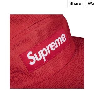 Supreme F@c& Everybody Jacquard Camp Cap 'Red'